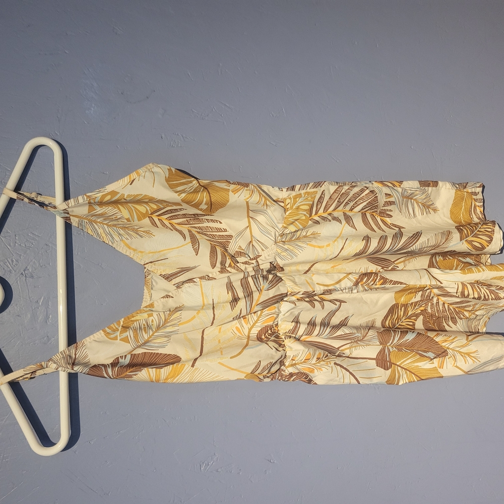 Tropical Print Sleeveless Dress